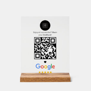 Moderne minimalistische QR-Überprüfungsanzeige Fee Acrylschild