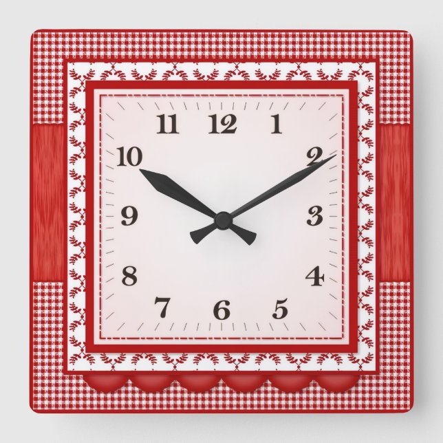 Moderne minimalistische quadratische Acryl-Wanduhr Wanduhr (Vorderseite)