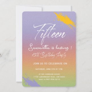 Moderne Minimalistische Quinceañera 15. Geburtstag Einladung