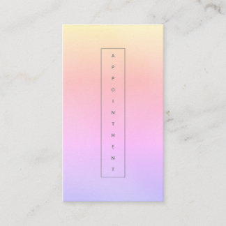 Moderne Minimalistische Rainbow Pastel - Ernennung Terminkarte
