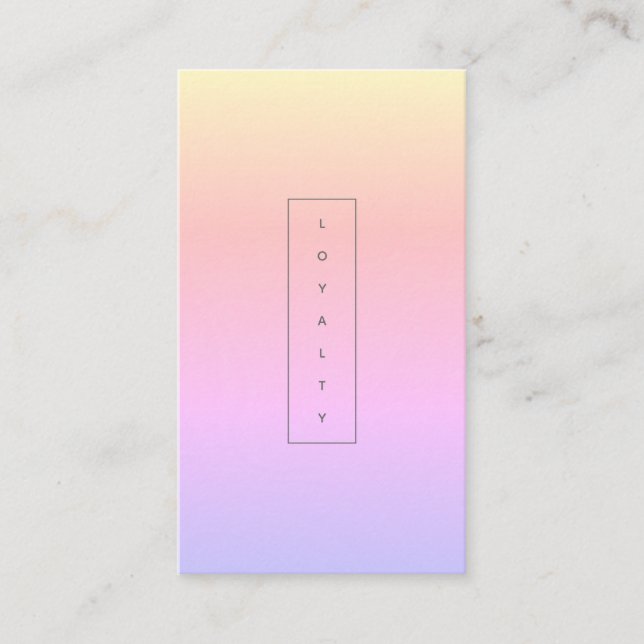 Moderne Minimalistische Rainbow Pastel Treuekarte (Vorderseite)
