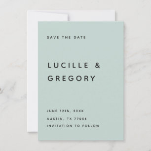 MODERNE MINIMALISTISCHE REDAKTIONELLE SCHRIFT IN G SAVE THE DATE