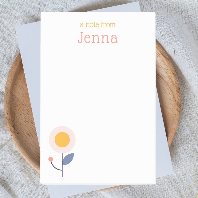 Moderne Minimalistische Retro-Flora Post-it Klebezettel (Von Creator hochgeladen)