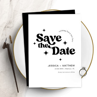 Moderne Minimalistische Retro-Typografie Save the  Date