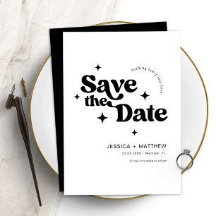 Moderne Minimalistische Retro-Typografie Save the  Save The Date
