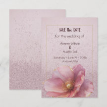 Moderne minimalistische rosa goldene Hochzeit - Te