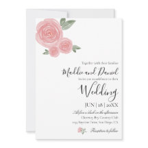 Moderne Minimalistische Rosa Rose Hochzeit
