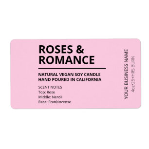 Moderne Minimalistische rosa Sojasonde-Kerzen