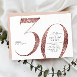 Moderne minimalistische Rose Gold Glitzer 30. Gebu Einladung<br><div class="desc">Moderne minimalistische Party Einladung 30. Geburtstag bietet stilvolle Imitate Rose Gold Glitzer Nummer 30 und Ihre Party Details in klassischen Serif-Schriftart und Kohle,  einfach und elegant,  große Überraschung Erwachsenenstein Geburtstagseinladung. Die Hintergrundfarbe kann in jede Farbe Ihrer Wahl geändert werden.</div>