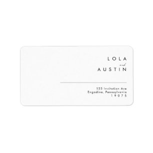 Moderne Minimalistische RSVP-Adressenmarken für Ho Adressaufkleber