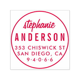 Moderne, Minimalistische Rücksendeadresse Permastempel