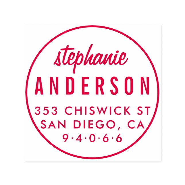 Moderne, Minimalistische Rücksendeadresse Permastempel (Design)