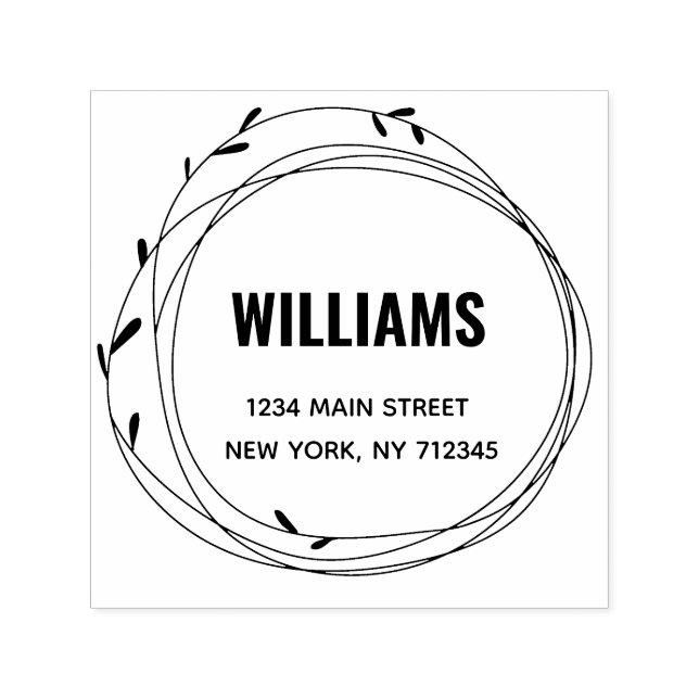 Moderne minimalistische Rücksendeadresse Permastempel (Design)