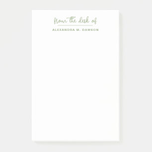 Moderne Minimalistische Salbeigrüne Von Dem Schrei Post-it Klebezettel