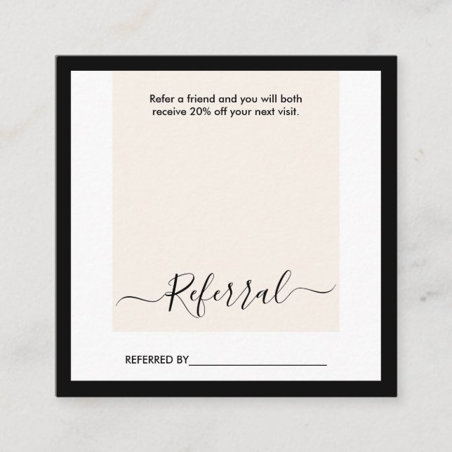 Moderne Minimalistische saubere elegante Quadratische Visitenkarte (Vorderseite)