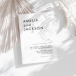 Moderne Minimalistische saubere Hochzeit Einladung<br><div class="desc">Dies ist eine moderne Hochzeitseinladung mit minimalistischem Layout und einzigartigem Schriftart. Alle Farben können bearbeitet werden. // Für passende Designs, suchen Sie "HARLOW" im Sincerely By Nicole Zazzle Store. * Wenn Ihnen dieses Design gefällt, Sie es aber nicht für etwas finden, das Sie suchen, wenden Sie sich bitte jederzeit an...</div>