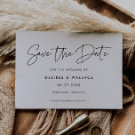Moderne, minimalistische Save the Date Einladung<br><div class="desc">Modern,  einfach und sauber: Nehmen Sie dieses minimalistische handgeschriebene Design für Ihre Hochzeitsarbeit an. Vollständig anpassbare Farben.</div>