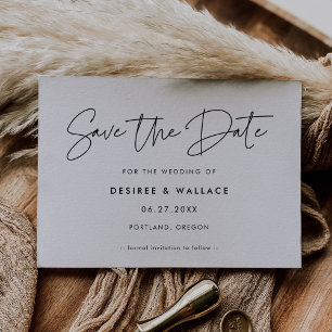 Moderne, minimalistische Save the Date Einladung