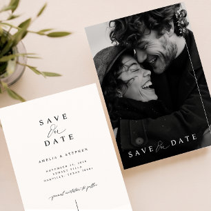 Moderne Minimalistische Save the Date Einladung