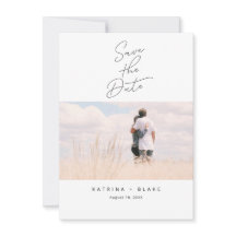 Moderne Minimalistische Save the Date Fotokarte