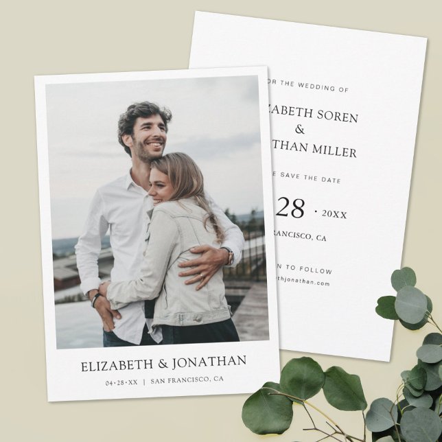 Moderne Minimalistische Save the Date Hochzeitsein (Von Creator hochgeladen)