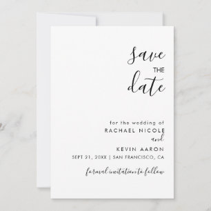 Moderne Minimalistische Save The Date Karte
