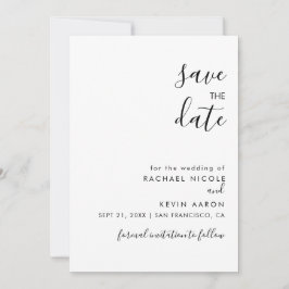 Moderne Minimalistische Save the Date-Karte Date