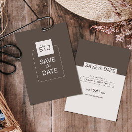 Moderne Minimalistische Save the Date-Karte Einladung