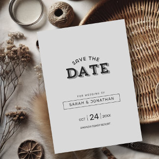Moderne Minimalistische Save the Date-Karte Einladung