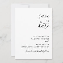 Moderne Minimalistische Save the Date-Karte
