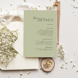 Moderne, Minimalistische, schlauchgrüne Einschließ RSVP Karte