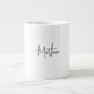 Moderne Minimalistische Schlichte Kalligraphie Wei Jumbo-Tasse