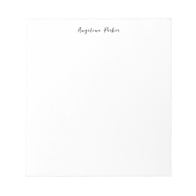 Moderne Minimalistische Schlichte Niedliche Kallig Notizblock (Vorderseite)
