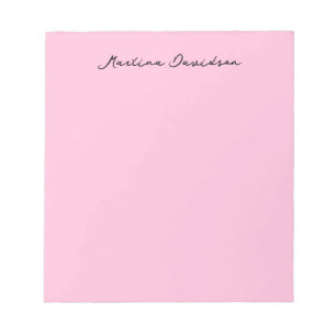 Moderne minimalistische schlichte rosa kreative Ka Notizblock