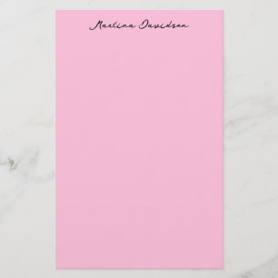 Moderne Minimalistische Schlichte rosa Kreativkall Briefpapier