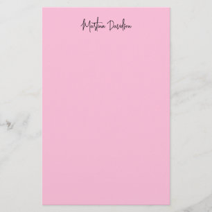 Moderne Minimalistische Schlichte rosa Kreativkall Briefpapier