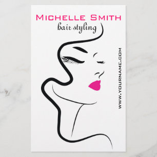 Moderne minimalistische Schönheitssalon mit rosa-s Flyer