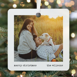 Moderne Minimalistische Schreibmaschine Weihnachte Ornament Aus Metall