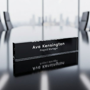 Moderne minimalistische Schreibtisch-Namensschild  Namensplakette
