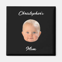 Moderne minimalistische Schrift Baby-Gesicht Foto-