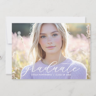 Moderne Minimalistische Schrift Foto Abschlussfeie Ankündigung