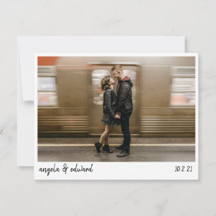 Moderne minimalistische Schrift Handschrift Hochze Save The Date