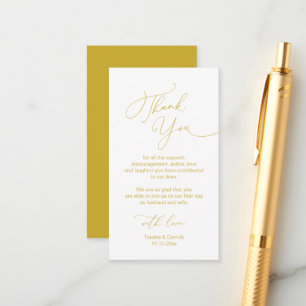 Moderne Minimalistische Schrift, Hochzeit Danke Begleitkarte