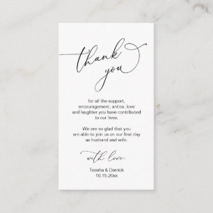 Moderne Minimalistische Schrift, Hochzeit Danke Begleitkarte