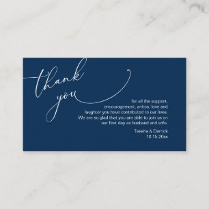 Moderne Minimalistische Schrift, Hochzeit Danke Begleitkarte