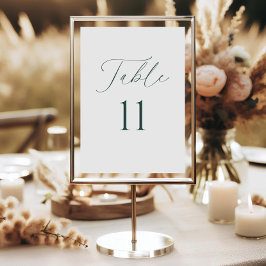Moderne Minimalistische Schrift Hochzeitstisch-Num Einladung
