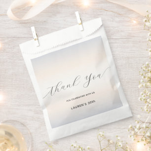 Moderne minimalistische Schrift Perlene Jubiläums- Geschenktütchen