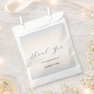 Moderne minimalistische Schrift Perlene Jubiläums- Geschenktütchen