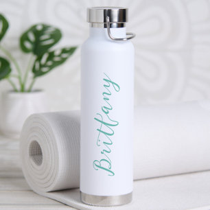 Moderne minimalistische Schrift personalisiert Trinkflasche