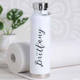 Moderne Minimalistische Schrift Personalisiert Trinkflasche